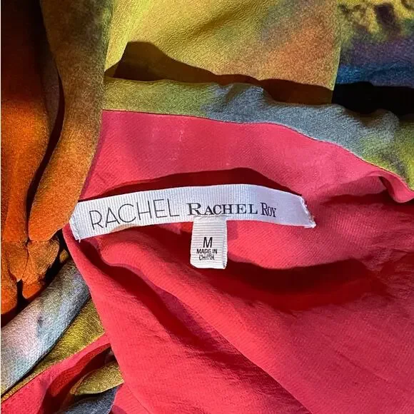 RACHEL Rachel Roy Dress Size Medium Halter straps tie Waist Beach Summer - Picture 5 of 7